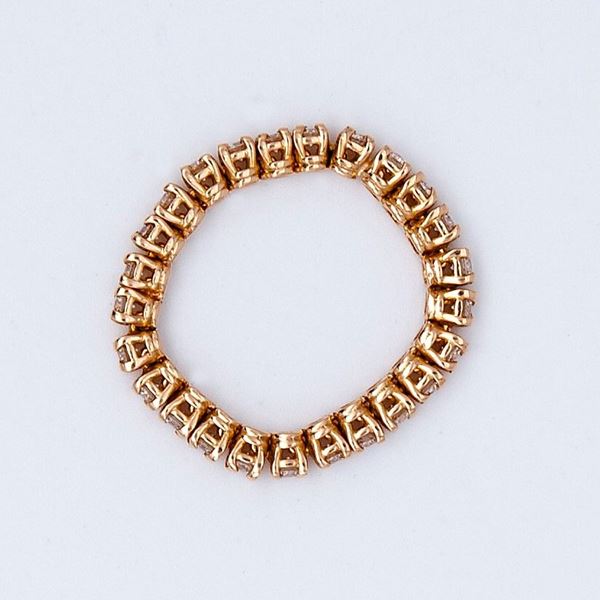 Anello a riviera eternelle in oro e brillanti