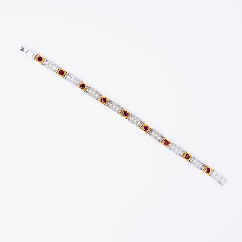 Bracciale con Brillanti e Rubini