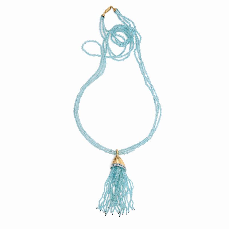 Collana in Acquemarine e Oro