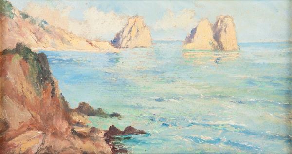 Alfred Zoff (attribuito) - Faraglioni a Capri