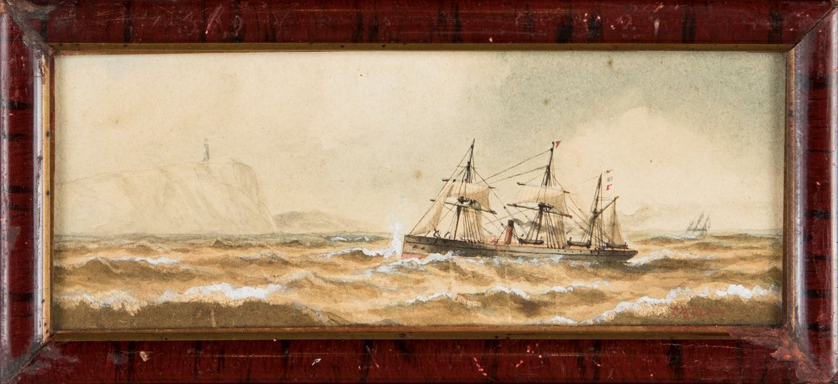 Pittore degli Inizi del XX Secolo - Marine Britanniche con Imbarcazioni