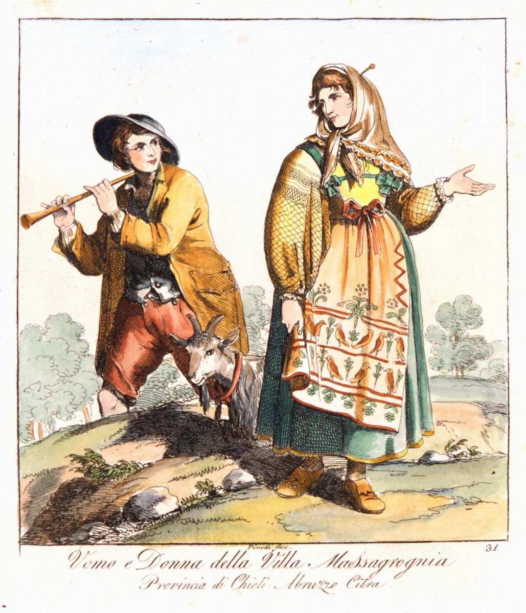 Bartolomeo Pinelli - Costumi del Regno di Napoli, Primo Quarto del XIX Secolo, Dieci Incisioni