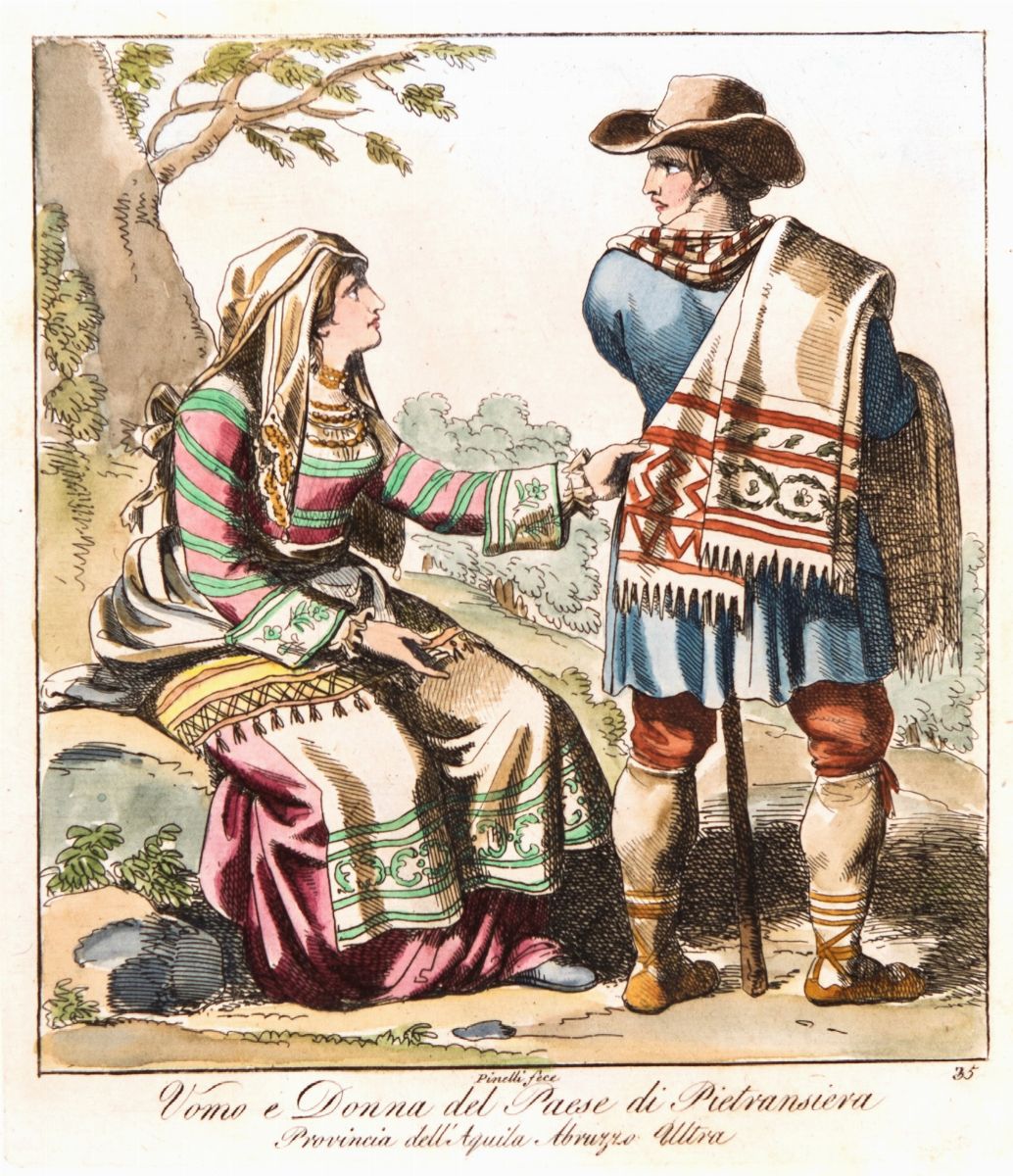 Bartolomeo Pinelli - Costumi del Regno di Napoli, Primo Quarto del XIX Secolo, Dieci Incisioni