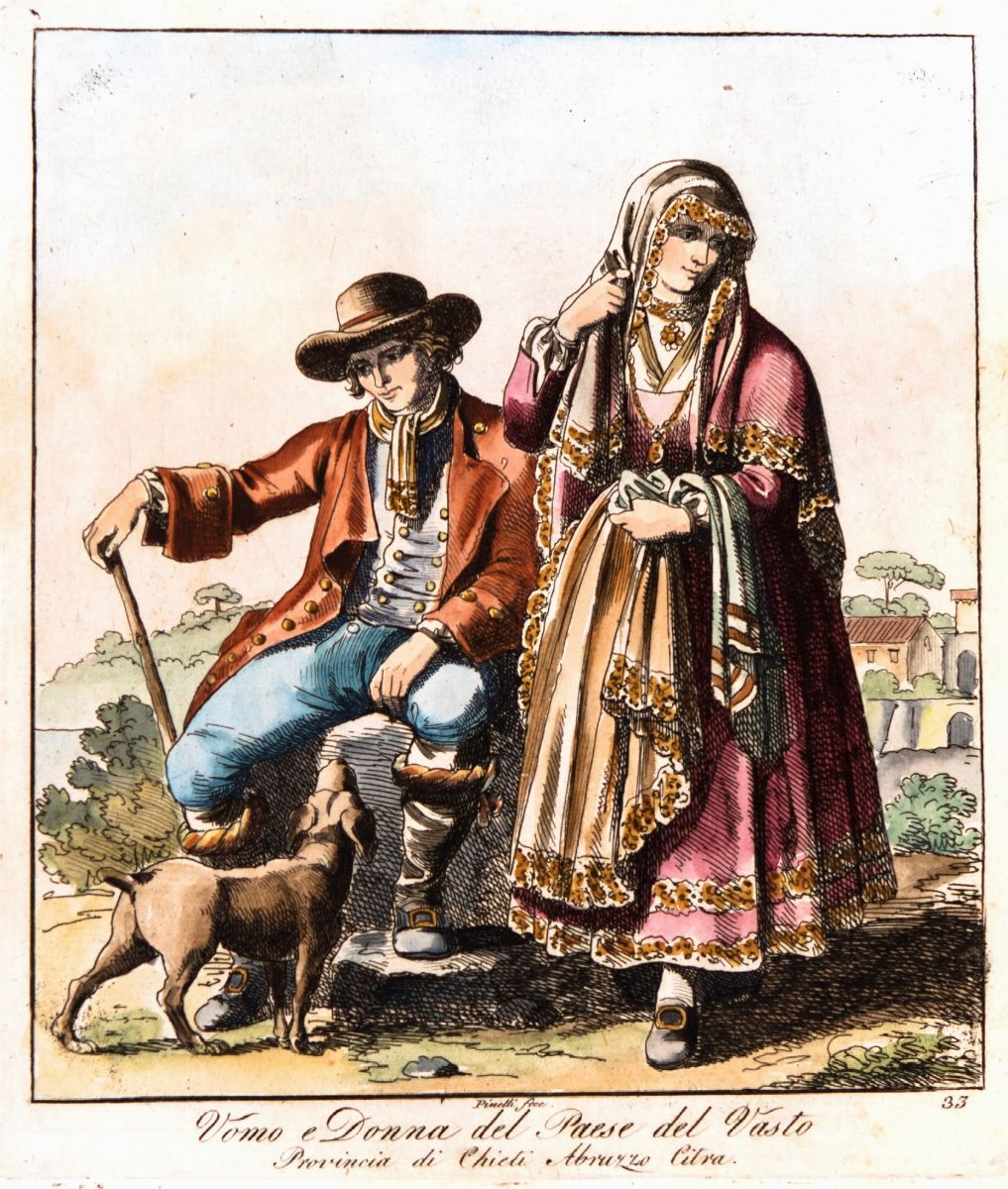 Bartolomeo Pinelli - Costumi del Regno di Napoli, Primo Quarto del XIX Secolo, Dieci Incisioni