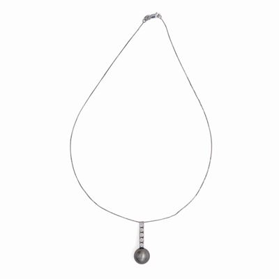 Pendente in Oro, Perla Tahiti e Brillanti