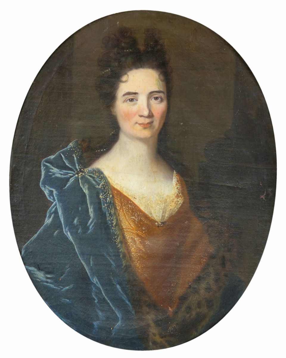 Scuola Francese del XVIII Secolo - A) Ritratto di Dama B) Ritratto di Gentiluomo