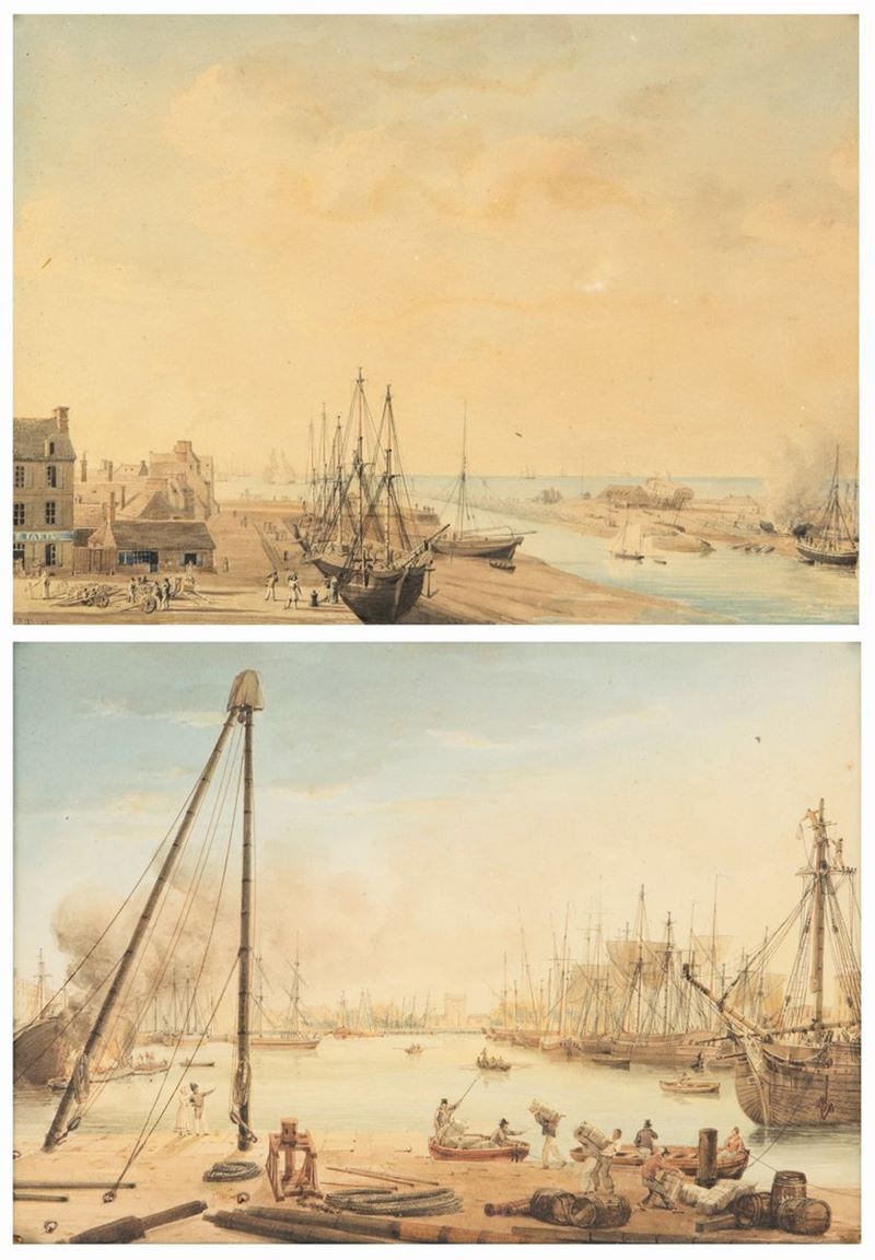 Pierre-julien Gilbert - Vedute del Porto di le Havre