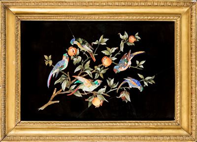 Pannello in Commesso di Marmi e Pietre Dure, Opificio Fiorentino, XIX Secolo
