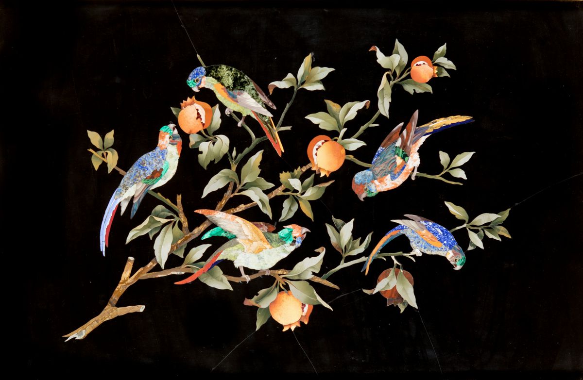 Pannello in Commesso di Marmi e Pietre Dure, Opificio Fiorentino, XIX Secolo