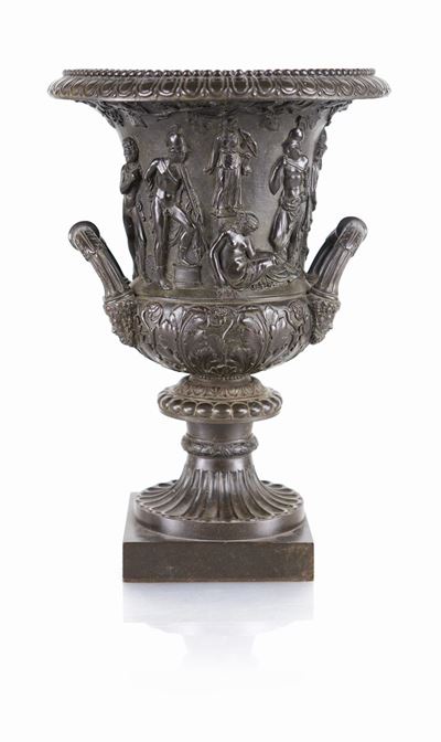 Vaso Medici in Bronzo Brunito, XIX Secolo