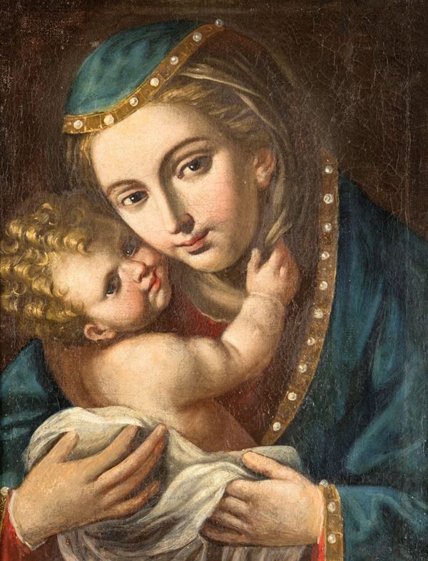Scuola Emiliana del XVII secolo - Madonna col Bambino