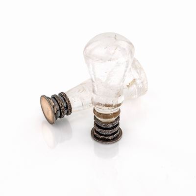 Due Sigilli in Cristallo di Rocca e Argento 925