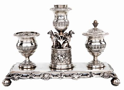 Calamaio in Argento 800, Milano, Entro il 1820, Argentiere Francesco Liverti