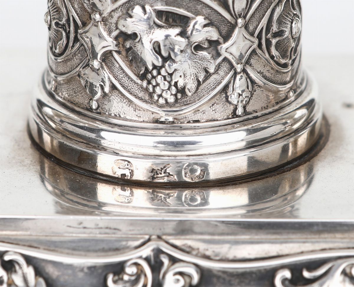 Calamaio in Argento 800, Milano, Entro il 1820, Argentiere Francesco Liverti