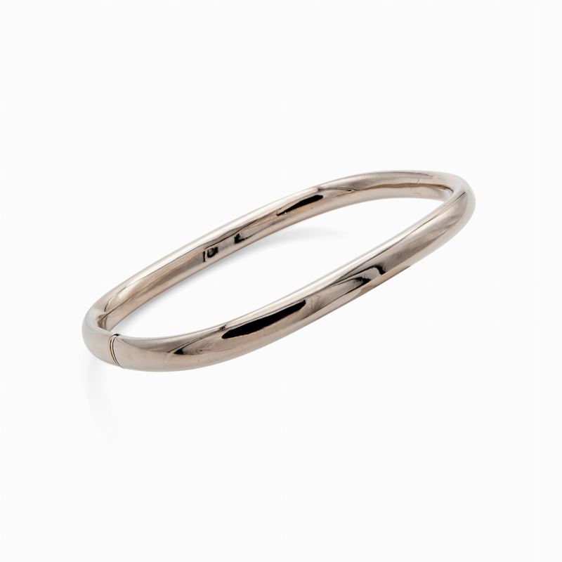 Bracciale Rigido a Manetta in Oro Bianco