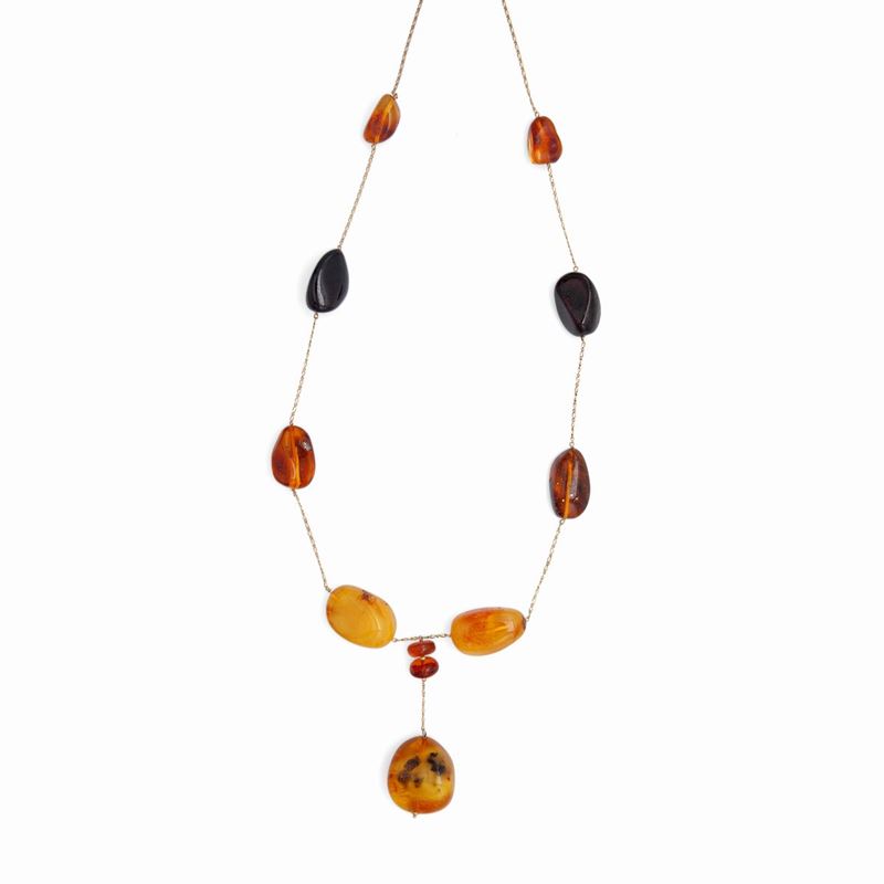 Collana in Ambra e Oro