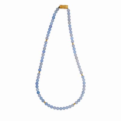 Collana in Calcedonio e Oro