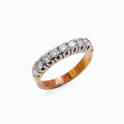 Anello a Riviera in Oro e Brillanti