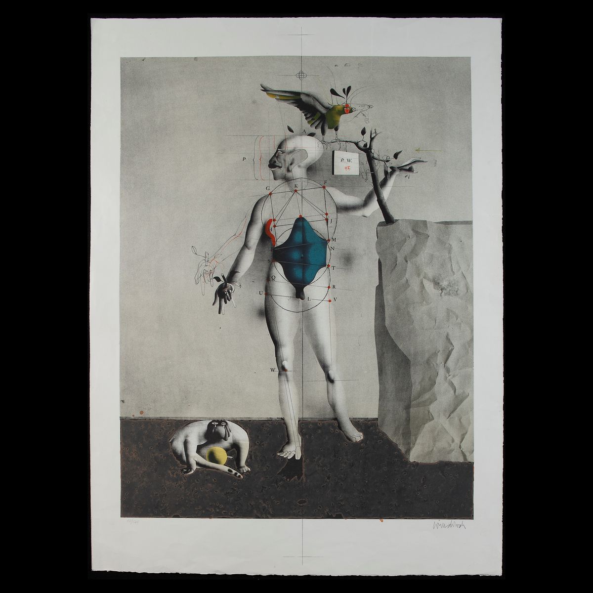 Paul Wunderlich - Selbst Mit Adler