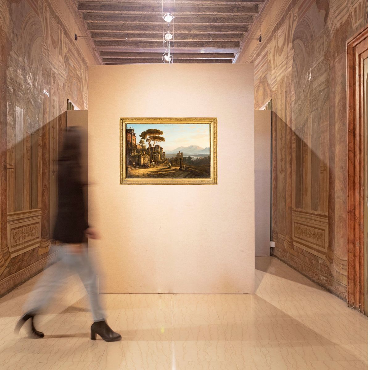 Henry (karl Heinrich) Jaeckel - Veduta con Architetture e Figure