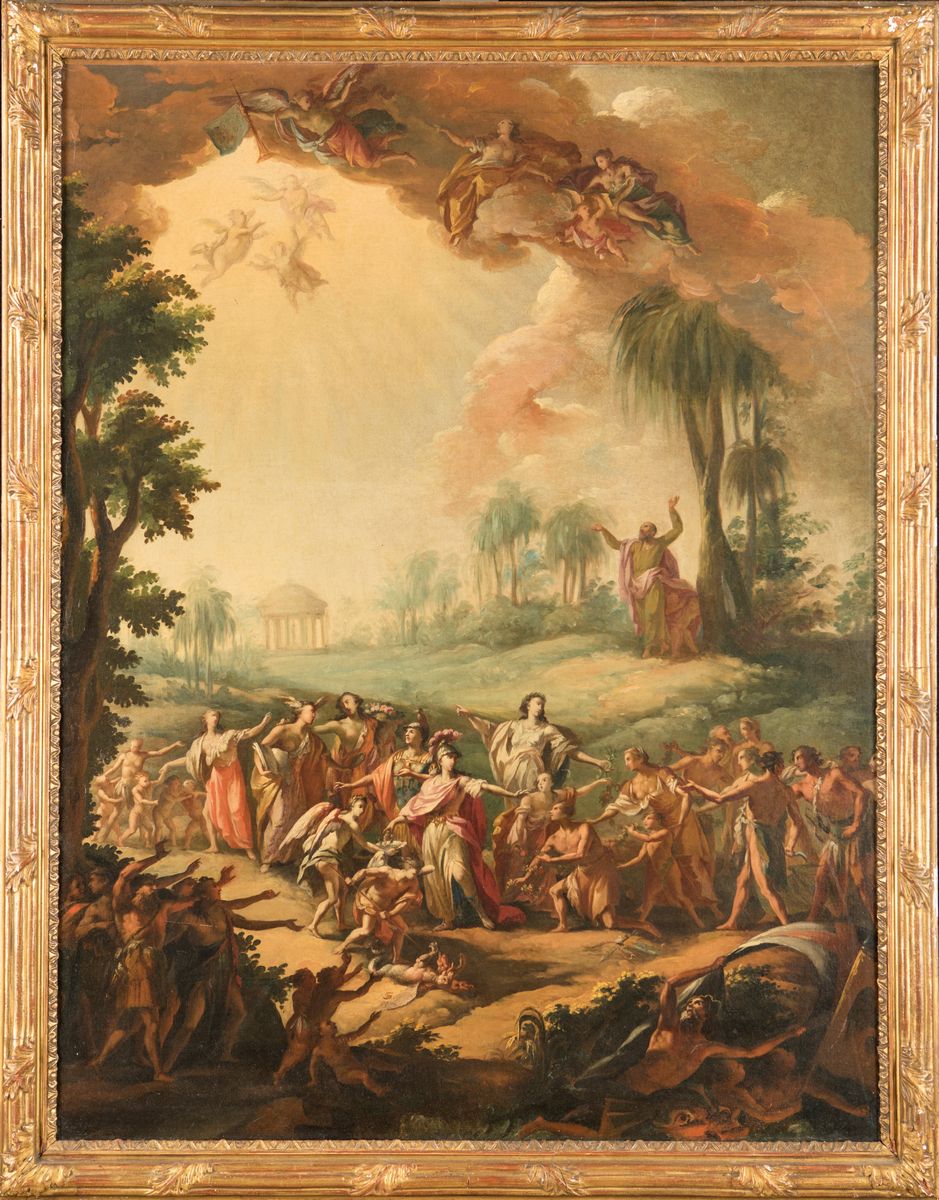 Scuola Romana del XVIII Secolo - Scena Allegorica