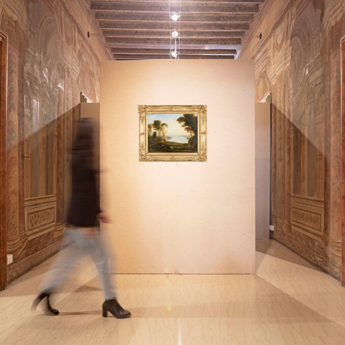 Scuola Romana del XVIII Secolo - Paesaggio con Mulino