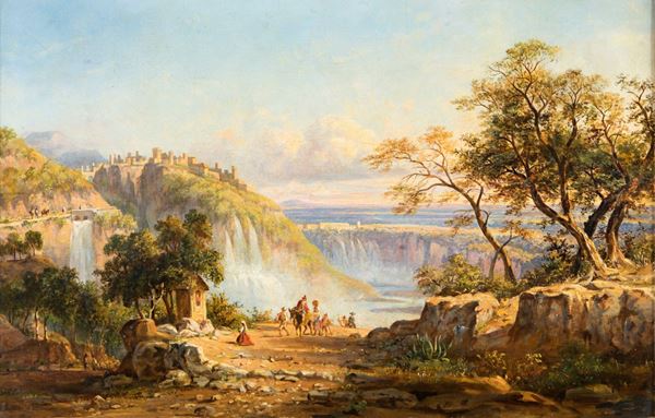 Arthur John  Strutt - Paesaggio con tabernacolo