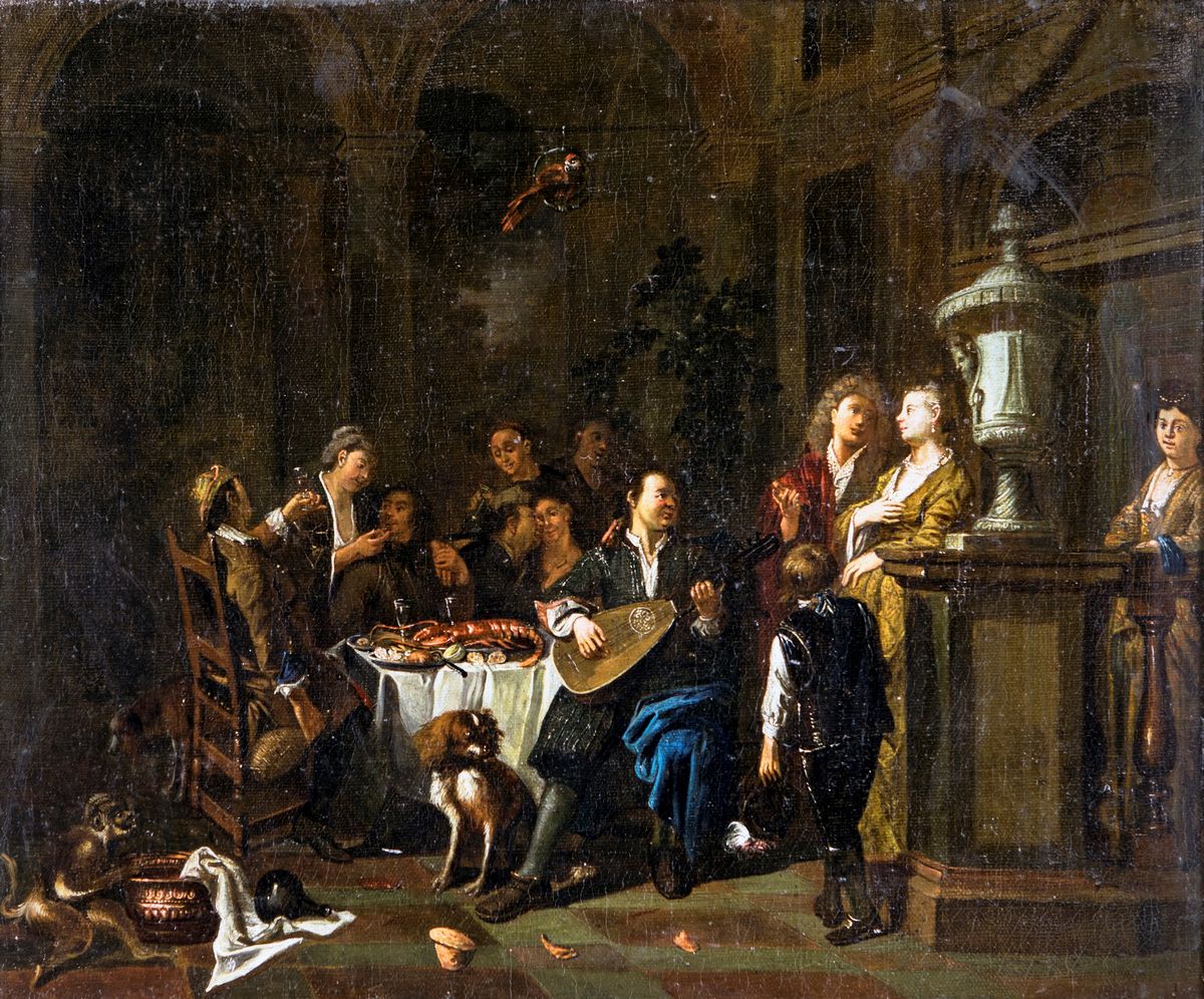 Jan Jozef i Horemans - A) Banchetto B) Rissa