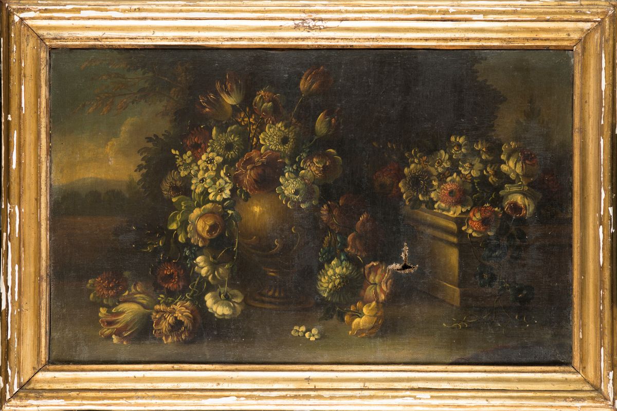 Scuola Romana del XVII Secolo - Natura Morta di Fiori