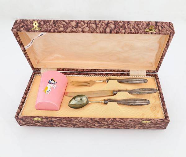 Set da bebè in lamina d'argento