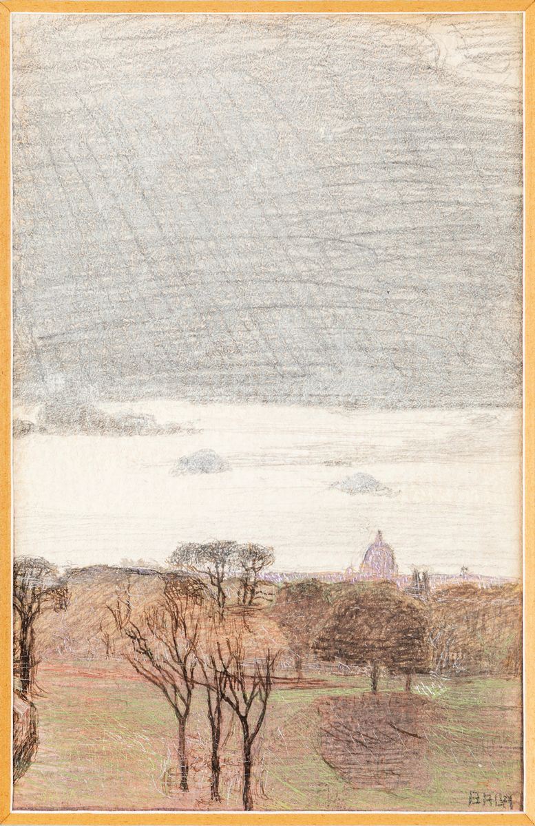 Giacomo Balla - Villa Borghese dal Balcone con il Cupolone
