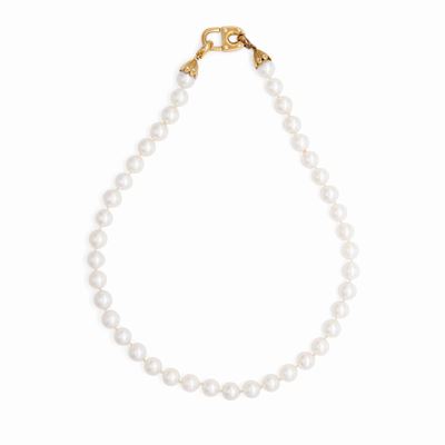 Collana di Perle Giapponesi, Chiusura in Oro Giallo e Brillanti