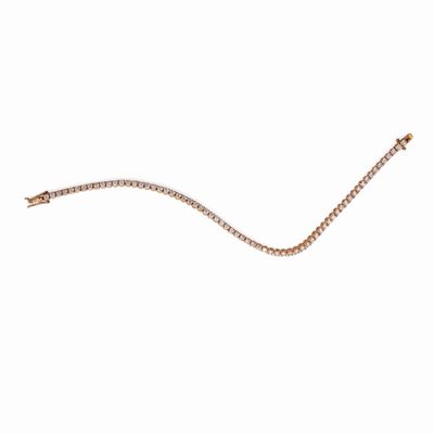 Bracciale Tennis Oro Rosa con Brillanti