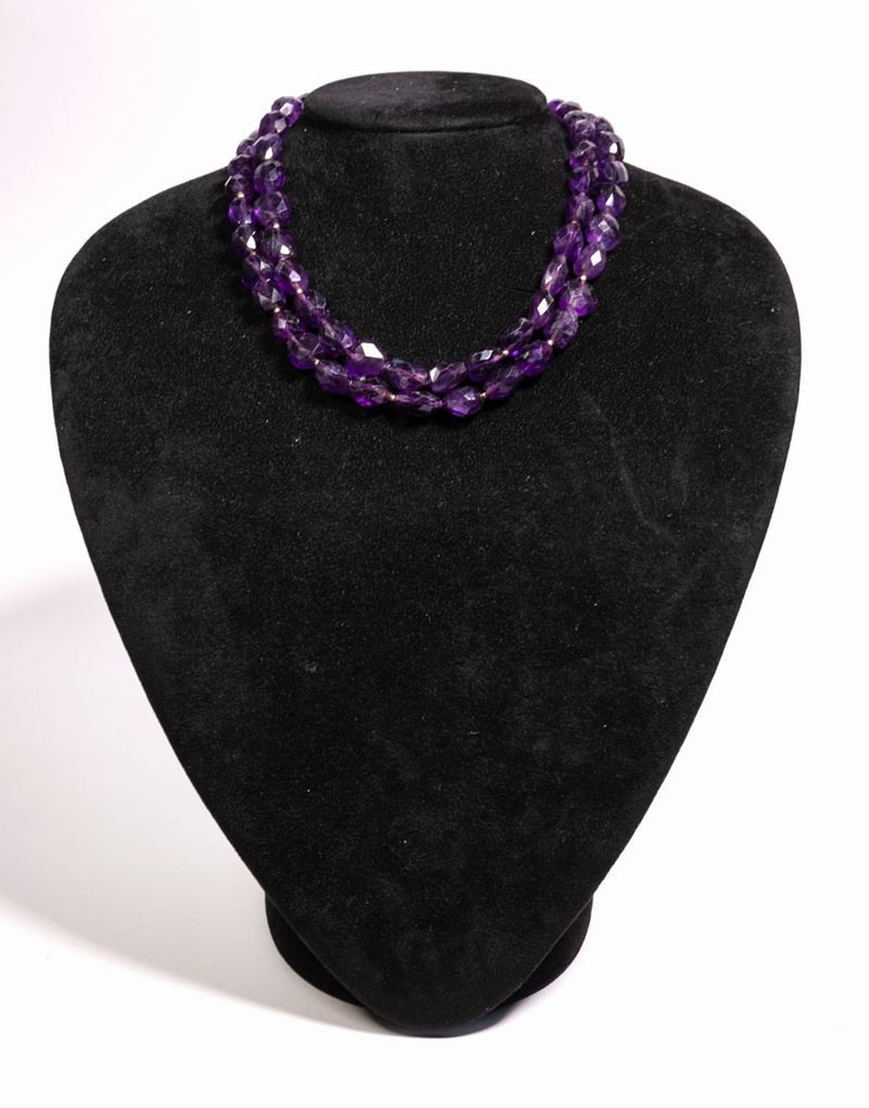 Collana in Ametiste e Argento.