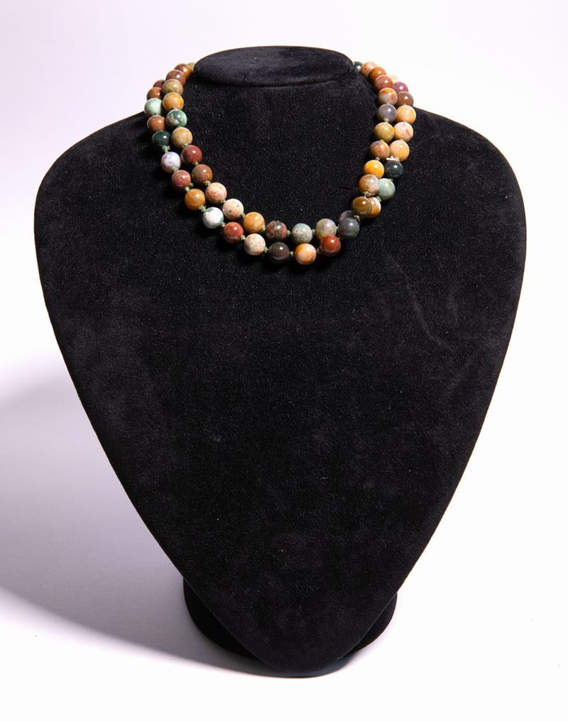 Collana in Agate Taglio Sferico