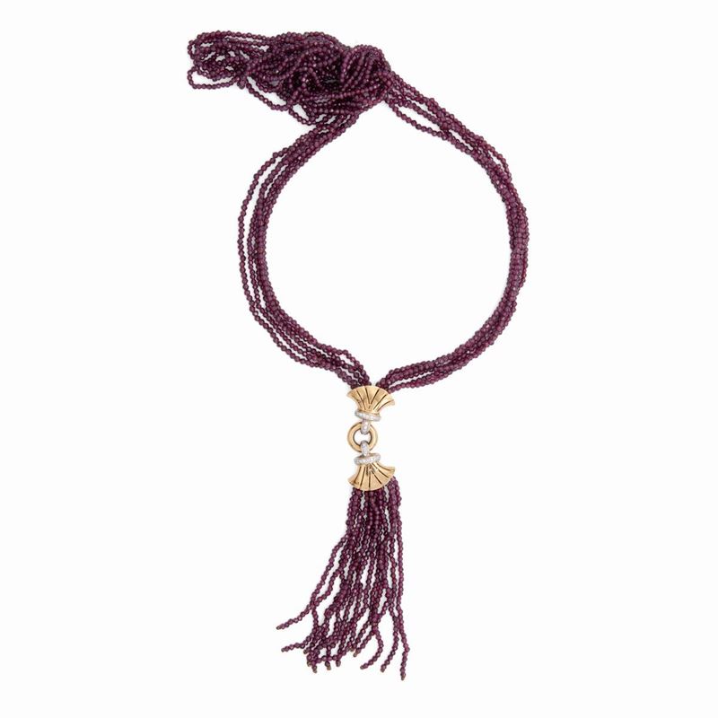 Collana in Rubellite, Oro e Brillanti