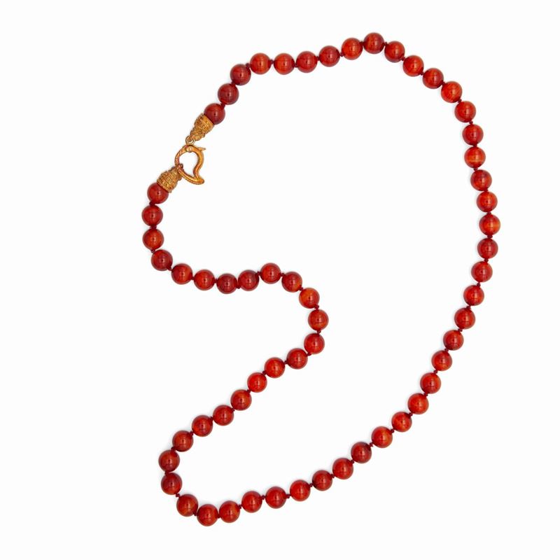 Collana in Corniola e Oro