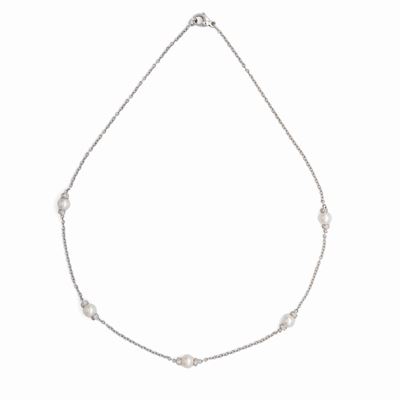 Collana in Oro Perle e Brillanti