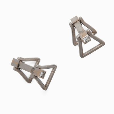Coppia Gemelli in Oro e Diamanti Taglio Princess