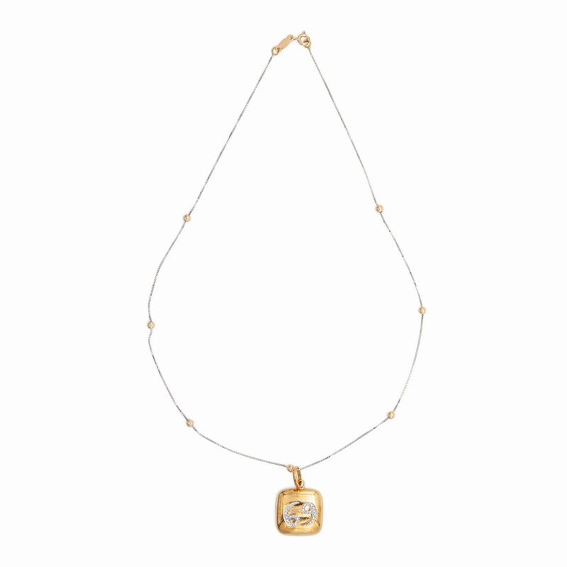 Collana con Pendente in Oro e Brillanti