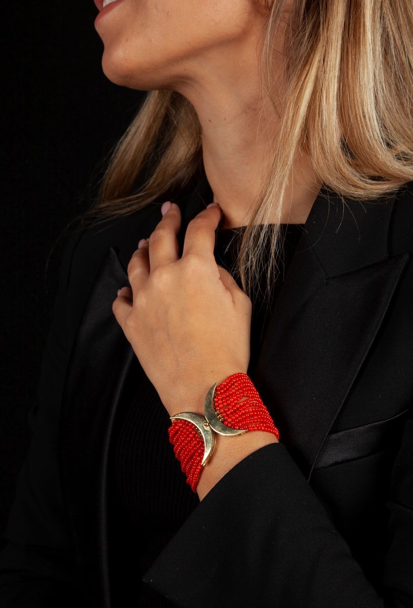Bracciale in Corallo, Chiusura in Oro
