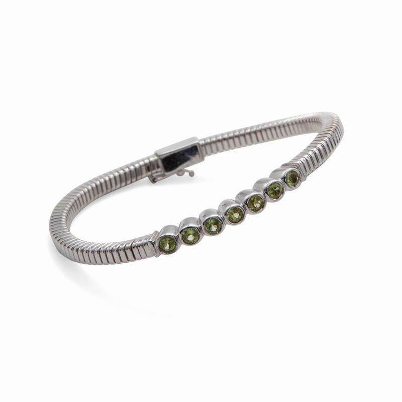 Bracciale Tubogas in Oro e Peridoti
