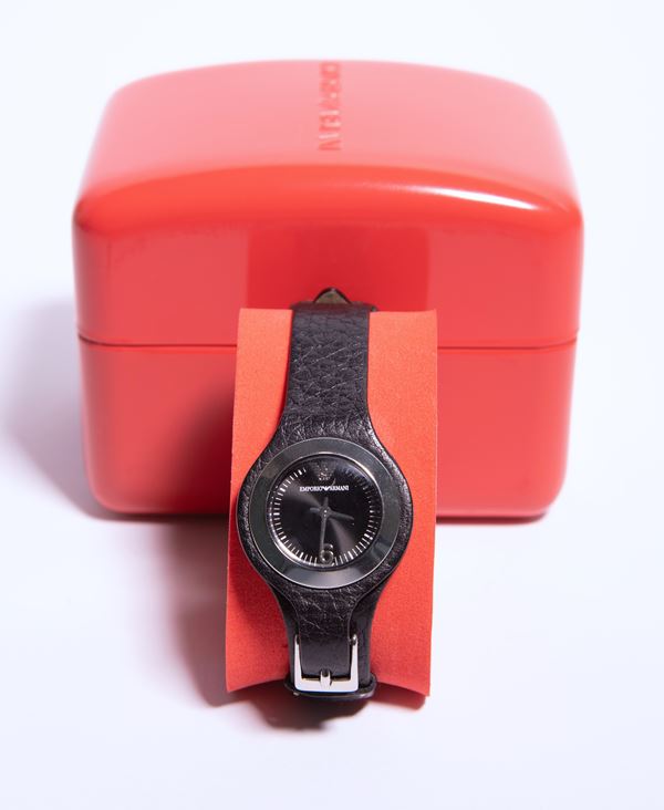 Armani Orologio da polso al quarzo da donna in acciaio 