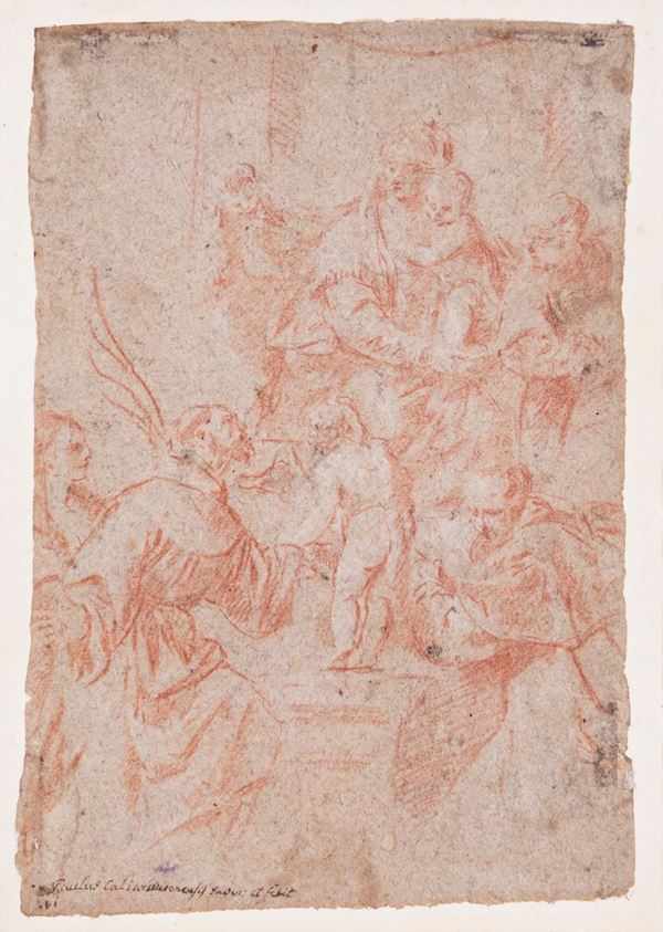 Disegno della pala di San Zaccaria di Paolo Veronese 