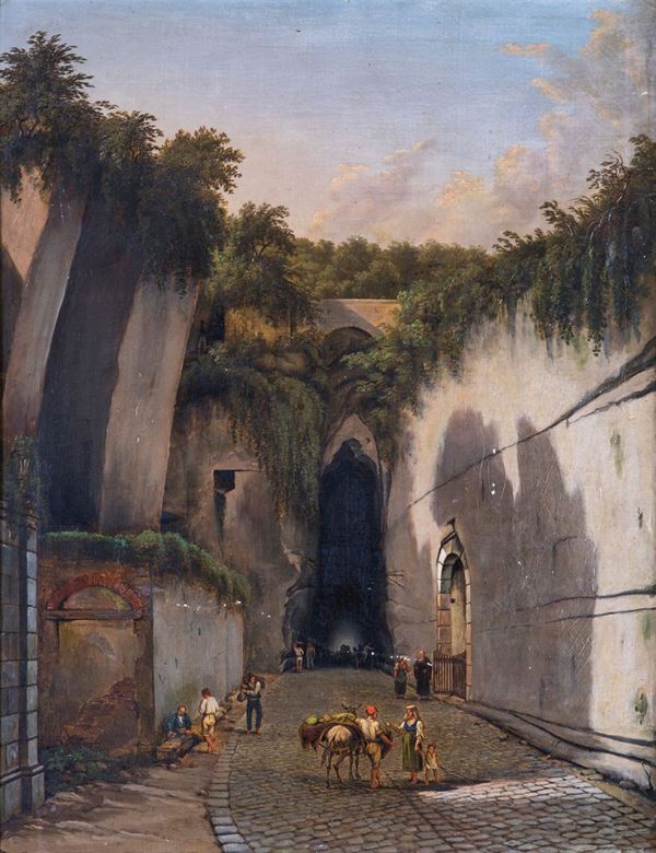 Saverio Della Gatta - Veduta della grotta di Virgilio