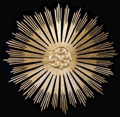 Grande Raggiera in Legno Dorato, XVIII Secolo