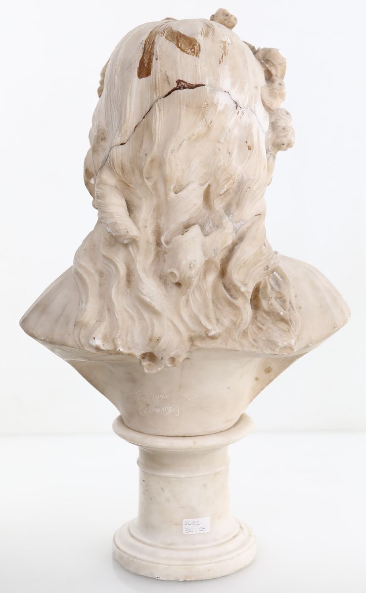 Giovanni Fanfani - Busto di Giovane Donna in Alabastro