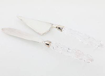 Coltello e Paletta da Dolce in Metallo e Plexiglass