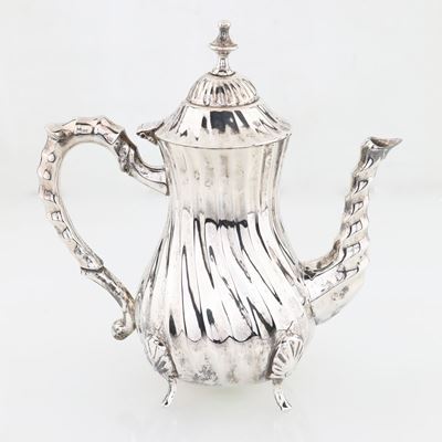 Caffettiera in Metallo Argentato, British Empire Sheffield Collection