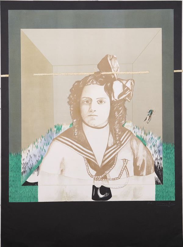 Horacio Silva : Giovane donna  (1974)  - Litografia a colori - Asta Asta a Tempo - Arte Moderna e Contemporanea - Grafica e Disegni - Casa d'Aste Arcadia